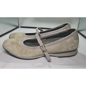 Aetrex Sz 10 Cream Suede Mary Jane Flats  Caroline Comfort Fall Activities‎ #282